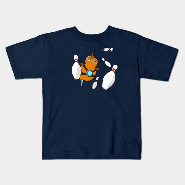 Chaser Bowling Ball - Katsuwatch Kids T-Shirt by dillongoo